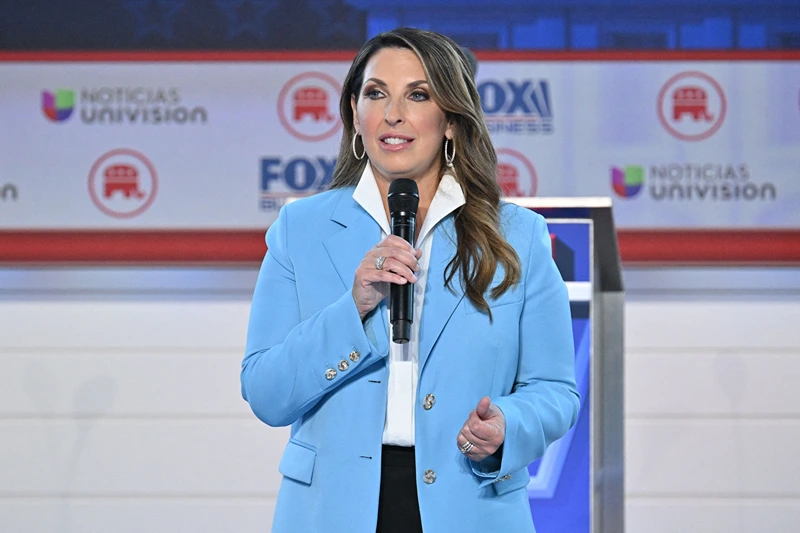 US-POLITICS-VOTE-REPUBLICAN-DEBATE
RNC Chair Ronna McDaniel speaks prior to the second Republican presidential primary debate at the Ronald Reagan Presidential Library in Simi Valley, California, on September 27, 2023. (Photo by Robyn BECK / AFP) (Photo by ROBYN BECK/AFP via Getty Images)